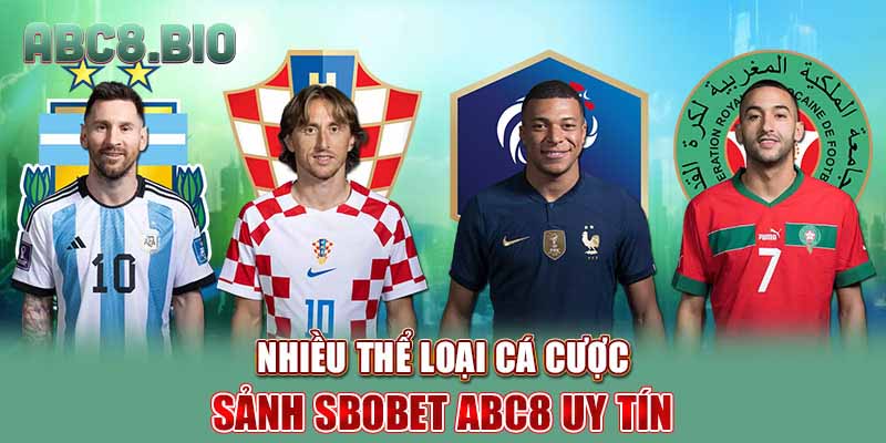 Nhiều thể loại cá cược sảnh Sbobet ABC8 uy tín
